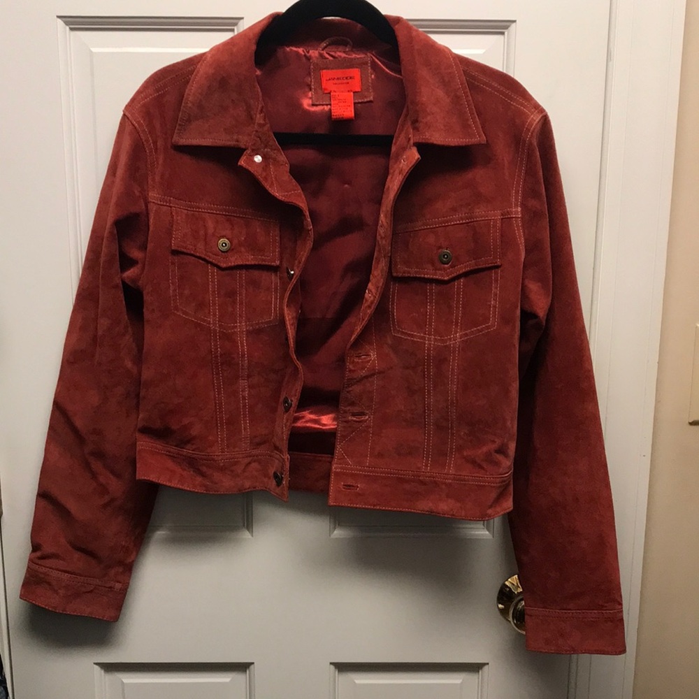 Vintage red suede jacket